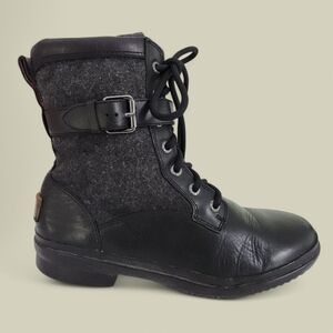 UGG Kesey Lace-Up Winter Boots Black Size 7